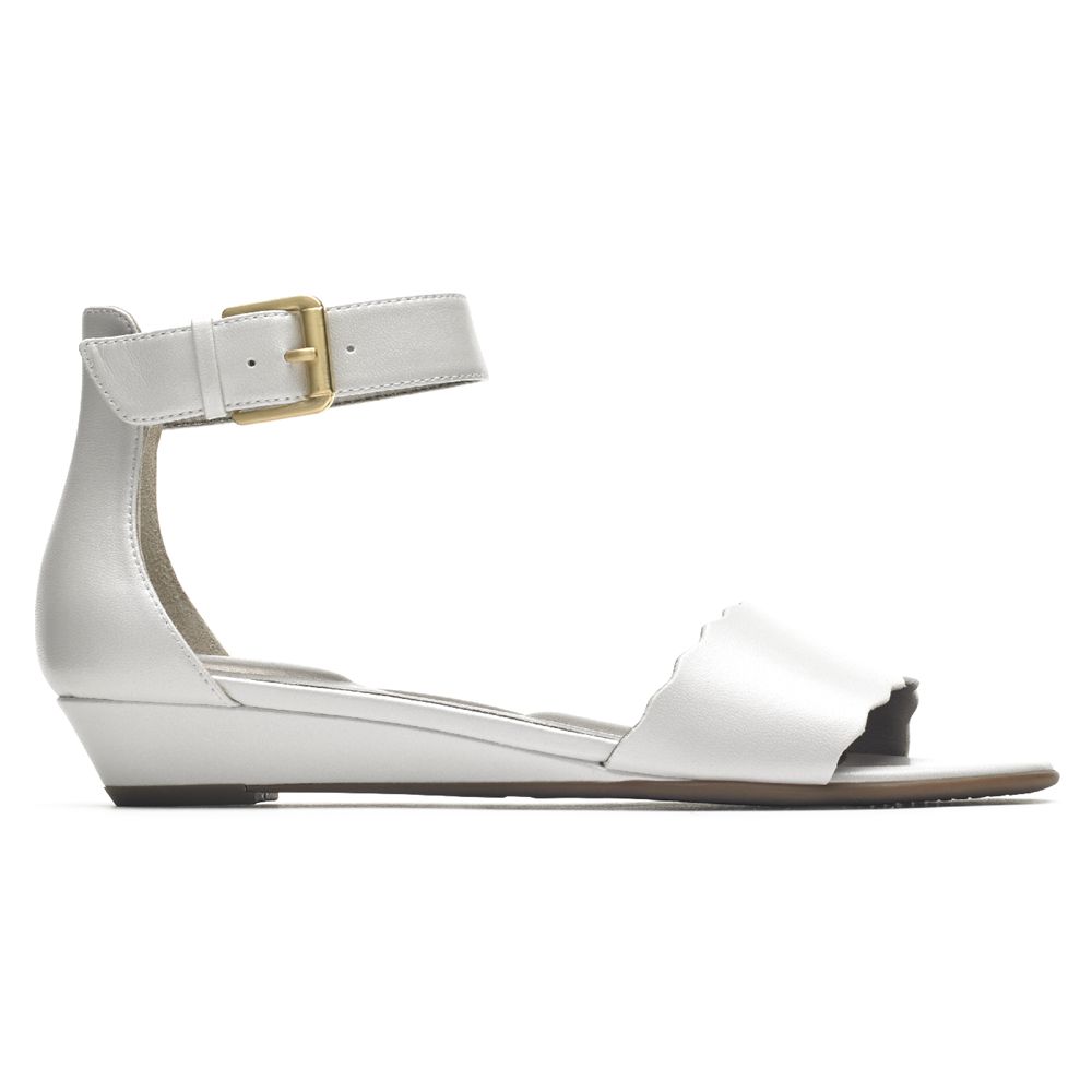 Rockport Canada Total Motion Zandra Scallop - Womens Sandals White (BNZ168250)